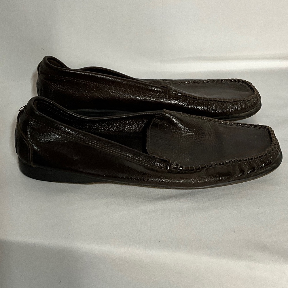 Vintage Coach Dark Brown Soft Leather Slip-On Loafers